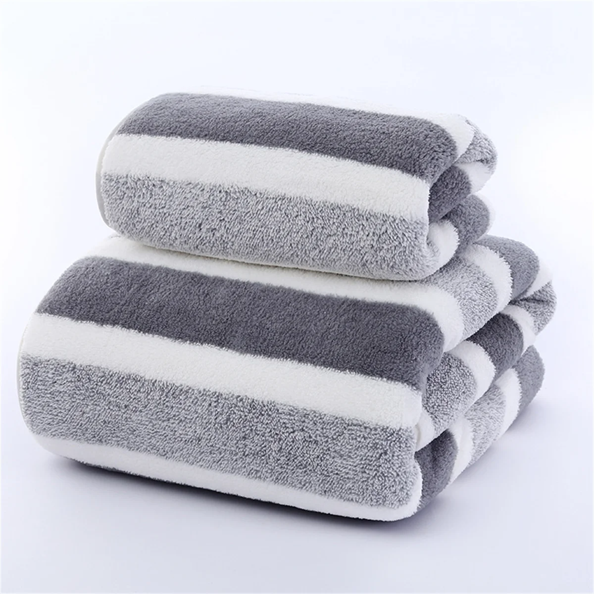 Juego de toallas o toallas de secado rápido a rayas, 1 unidad, 35x75 o para experiencia de baño suave y absorbente, toalla de baño o toalla de mano