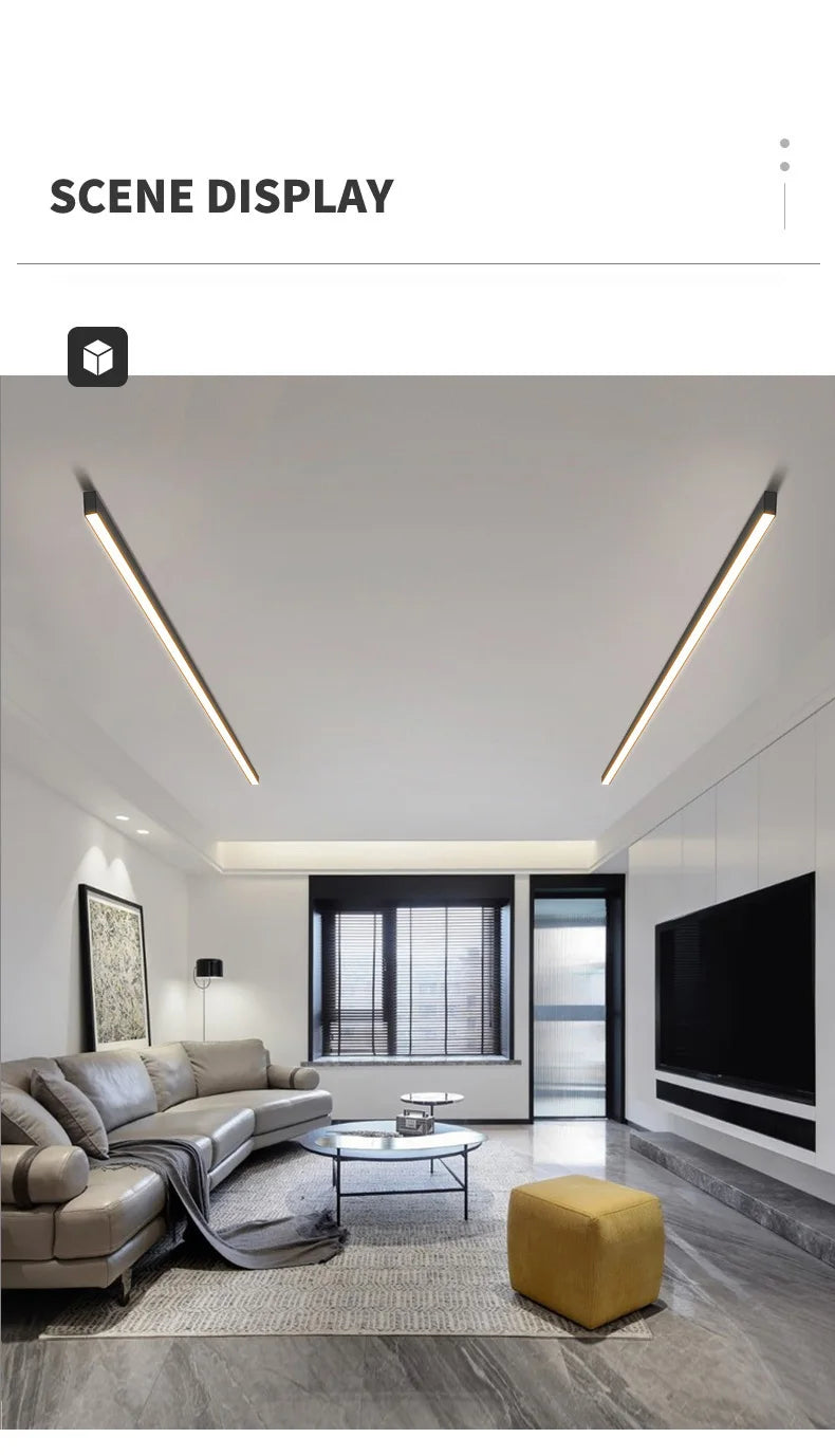 Luces de techo para balcón, lámpara LED de tira larga para pasillo, dormitorio, comedor, sala de estar, guardarropa, lámpara de techo, decoración de cocina de isla