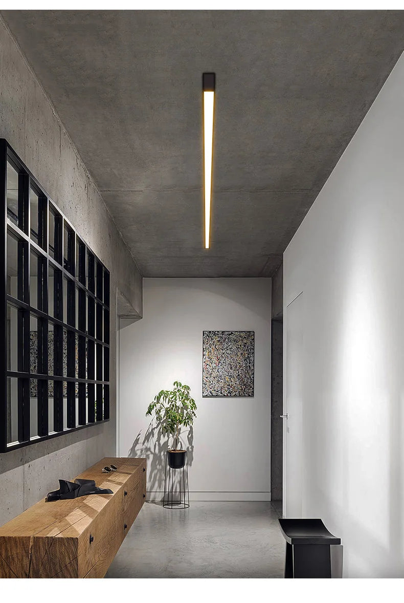Luces de techo para balcón, lámpara LED de tira larga para pasillo, dormitorio, comedor, sala de estar, guardarropa, lámpara de techo, decoración de cocina de isla