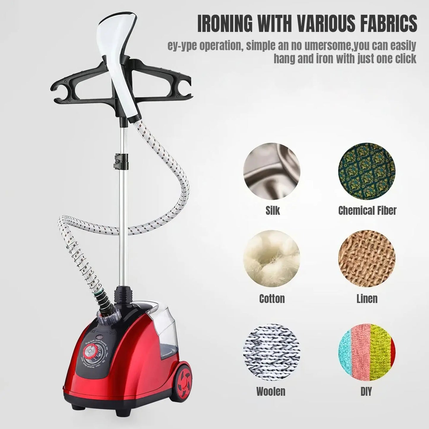 Plancha de vapor Vertical, máquina de planchar a vapor para el hogar, planchado plano Vertical inteligente de alta potencia con aumento de presión