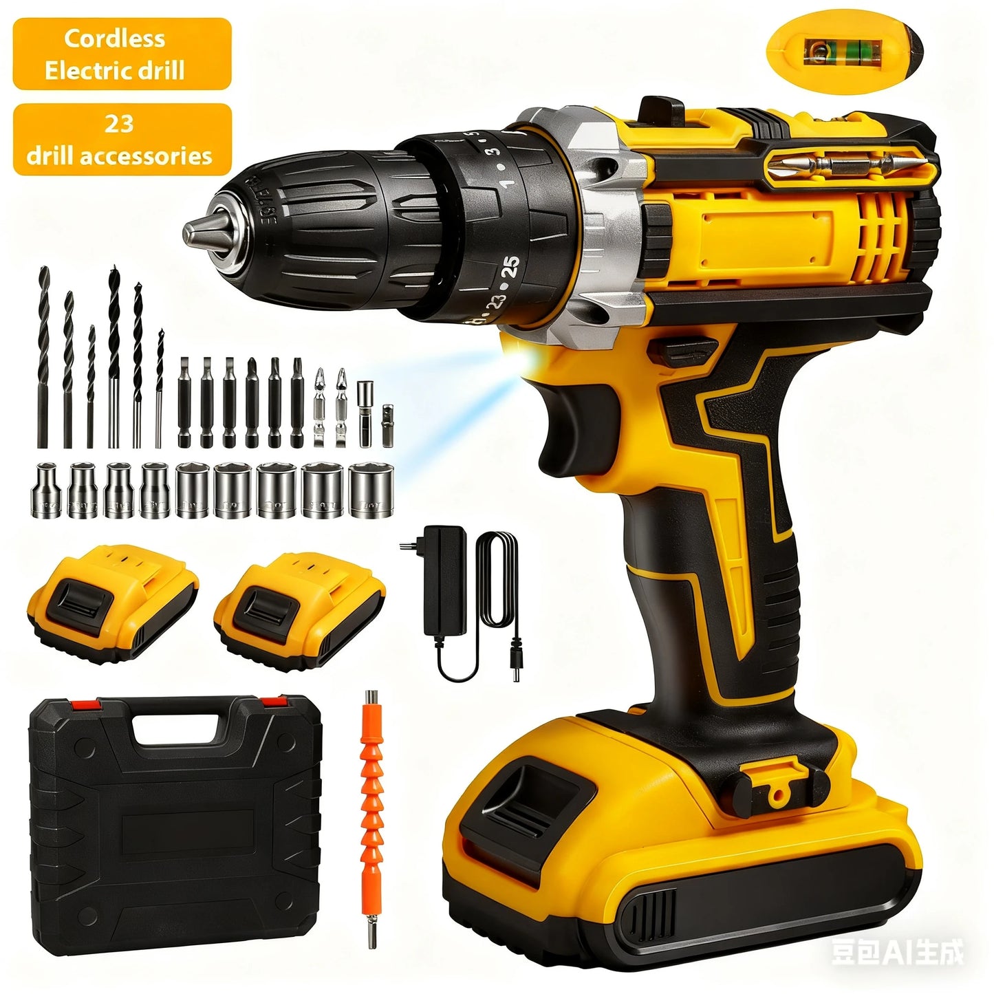 Taladro de impacto inalámbrico de 21V, destornillador eléctrico, taladro percutor eléctrico, Mini taladro manual inalámbrico, herramientas eléctricas con batería de iones de litio