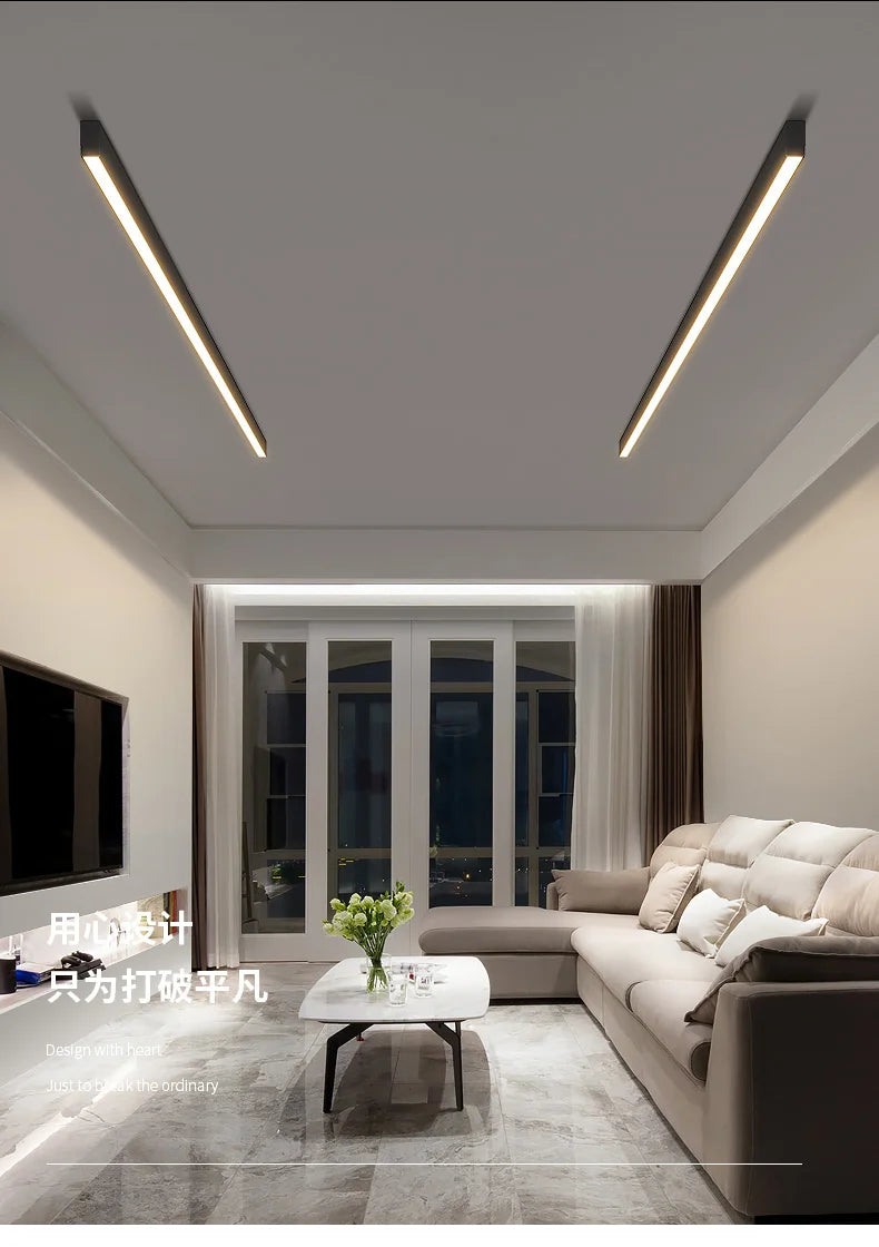 Luces de techo para balcón, lámpara LED de tira larga para pasillo, dormitorio, comedor, sala de estar, guardarropa, lámpara de techo, decoración de cocina de isla
