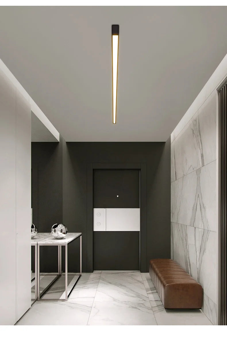 Luces de techo para balcón, lámpara LED de tira larga para pasillo, dormitorio, comedor, sala de estar, guardarropa, lámpara de techo, decoración de cocina de isla