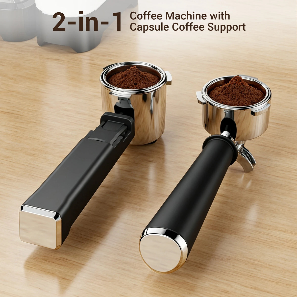 Cafetera Espresso con Pantalla Táctil a Color, Máquina de Cappuccino y Latte de 20 Bares con Espumador de Leche Automático, Cafetera Espresso de Doble Caldera de Acero Inoxidable para el Hogar, 1350W