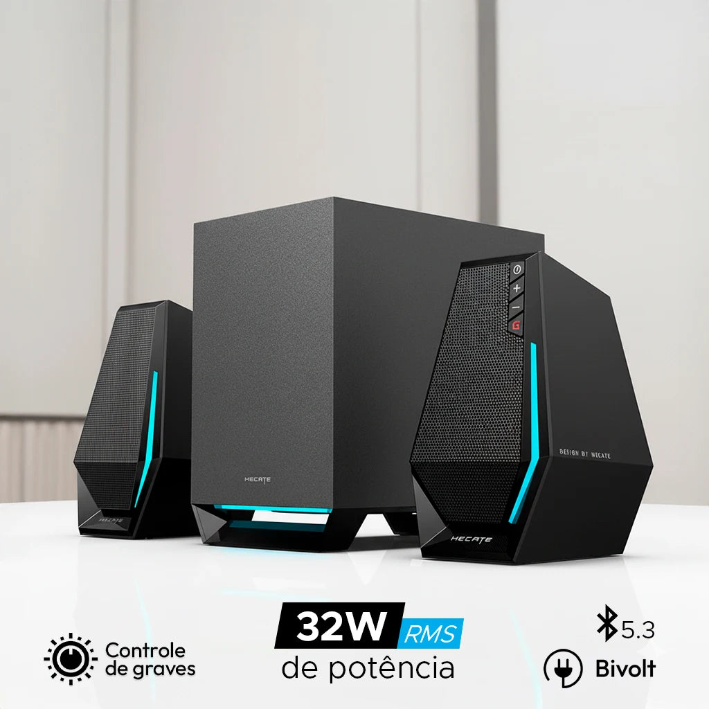 Caja de Sonido con Subwoofer para PC Edifier G1500 Max - Lotes de Alimentación con 30W RMS y Bluetooth 5.3