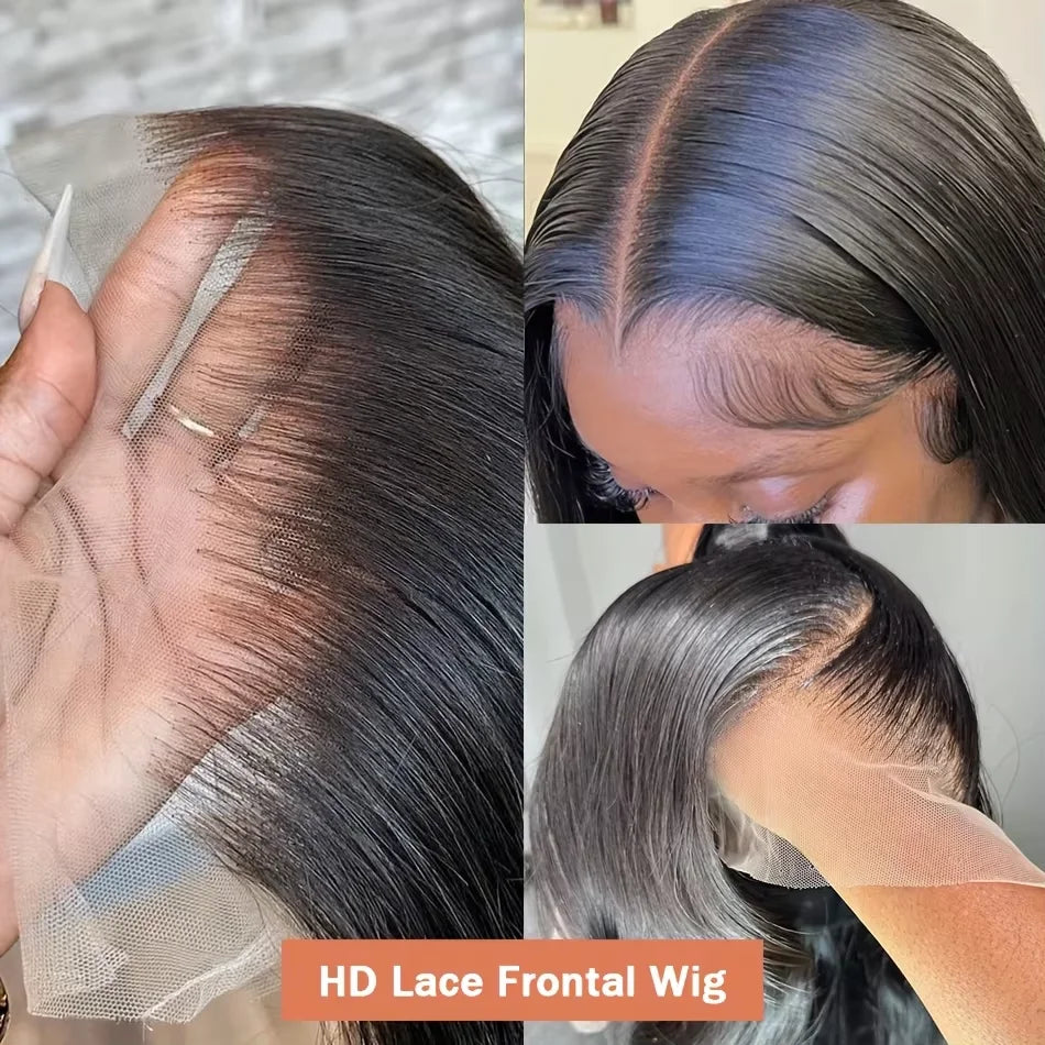 Vietnamese Straight Human Hair Wigs 300% Density 30 36 Inch 13x6 Hd Lace Front Wig 13x4 Straight Glueless Wig No Glue For Women