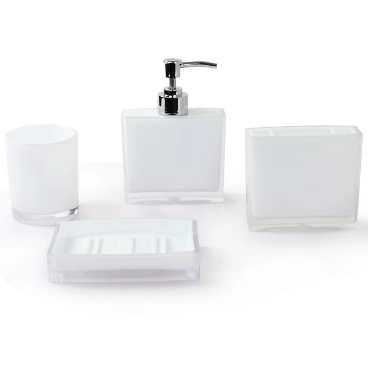 Juego de accesorios de baño, regalo de inauguración de la casa, soporte para cepillo de dientes, accesorio de baño, juego completo para encimera, tocador, baño, 4 Uds.
