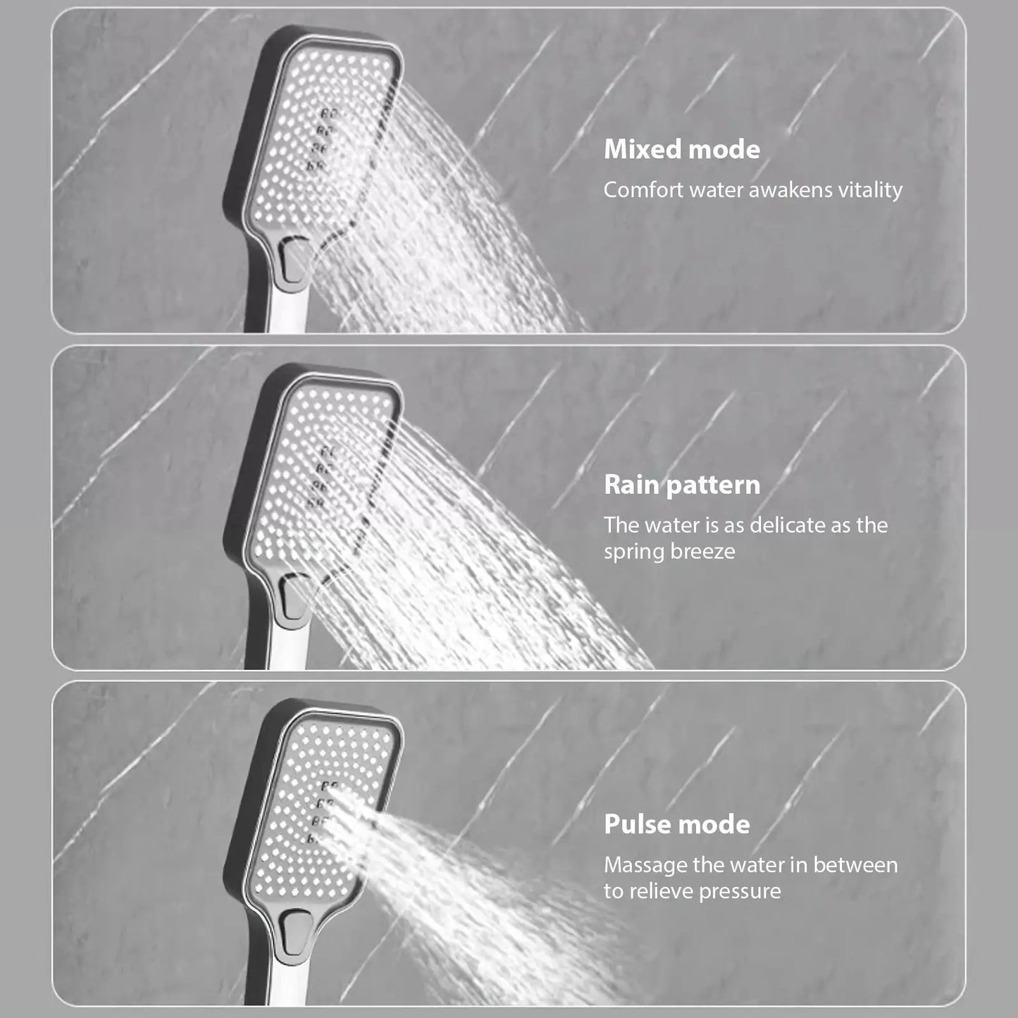 Sistema de grifería para ducha de baño con pantalla digital, mezclador de cobre y cabezal de ducha de alta presión