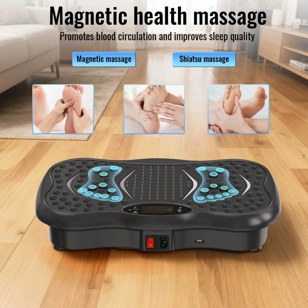 Plataforma Vibratoria de Ejercicio de 150W con Enchufe Europeo, 99 Velocidades, Capacidad de Carga de 150KG, Motor Ultra Silencioso con Control Remoto para Gimnasio en Casa