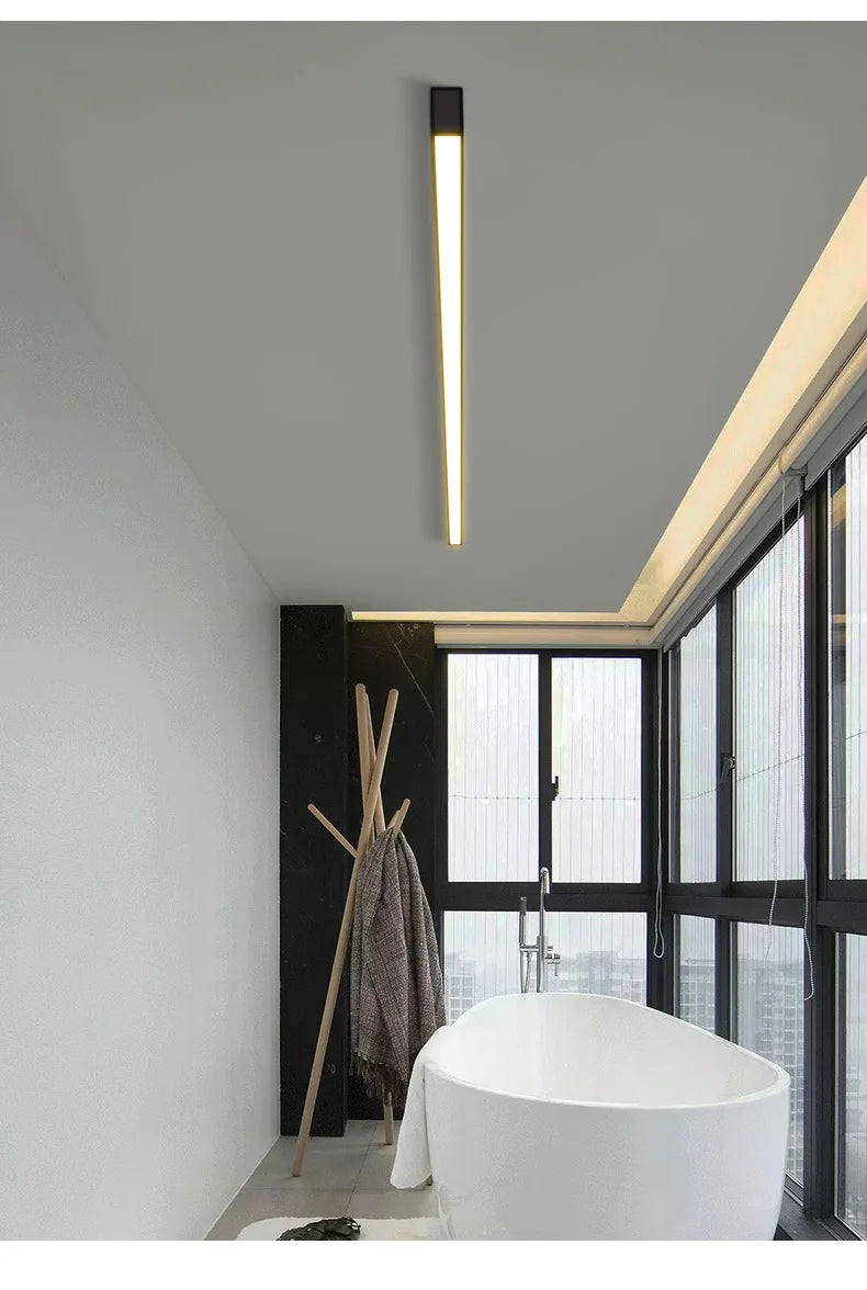 Luces de techo para balcón, lámpara LED de tira larga para pasillo, dormitorio, comedor, sala de estar, guardarropa, lámpara de techo, decoración de cocina de isla