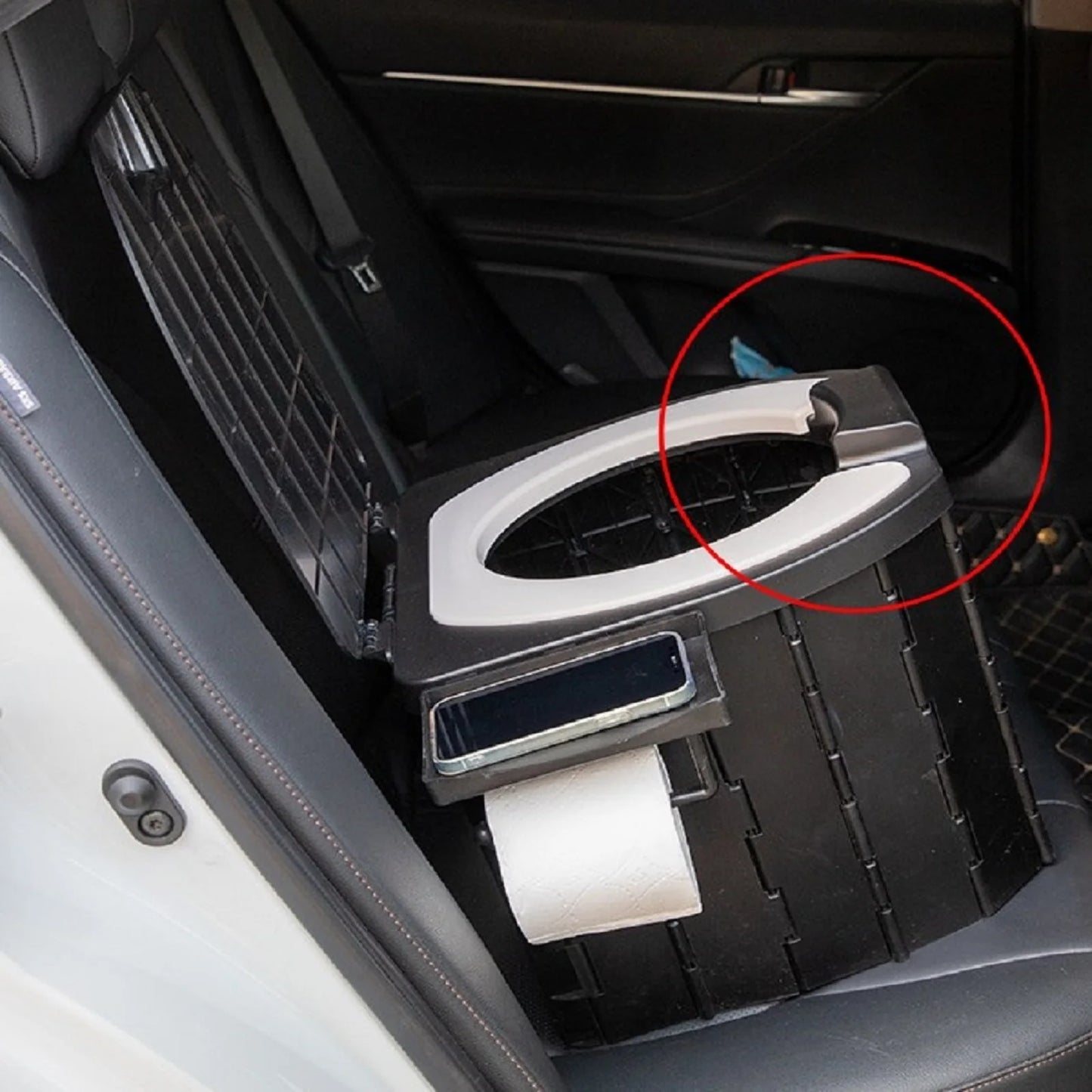 Inodoro plegable, portátil, plegable, caja de almacenamiento antiolor, inodoro para coche, inodoro de emergencia de viaje autónomo para adultos