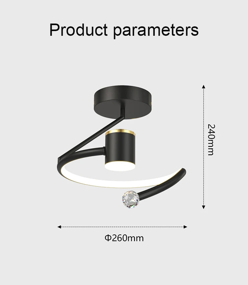 Luz de techo LED moderna, iluminación interior para dormitorio, sala de estar, cocina, comedor, pasillo, balcón, decoración del hogar, lámpara de techo
