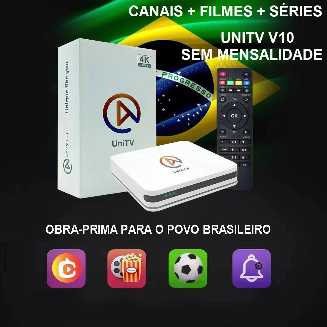 UNITV V10 APARELHO ORIGINAL SMART TV, COMPATIBLE CON YOUTUBE, CANALES Y SERIES, ENTREGA INMEDIATA