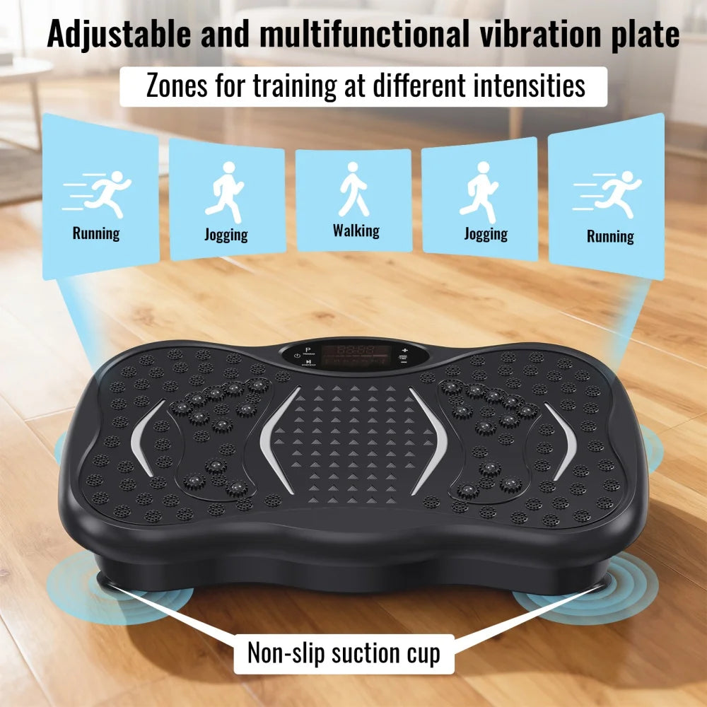 Plataforma Vibratoria de Ejercicio de 150W con Enchufe Europeo, 99 Velocidades, Capacidad de Carga de 150KG, Motor Ultra Silencioso con Control Remoto para Gimnasio en Casa