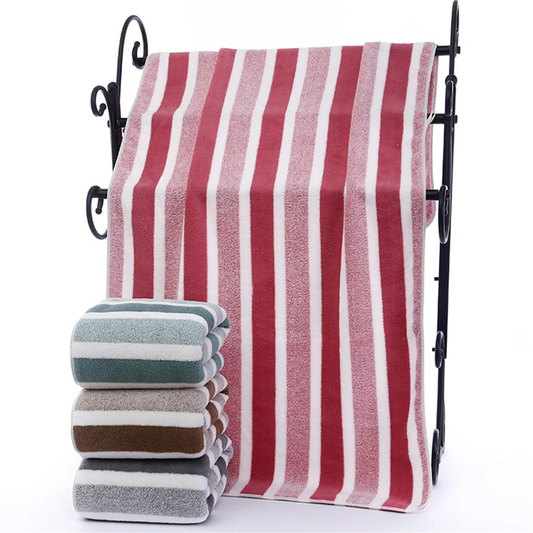 Juego de toallas o toallas de secado rápido a rayas, 1 unidad, 35x75 o para experiencia de baño suave y absorbente, toalla de baño o toalla de mano