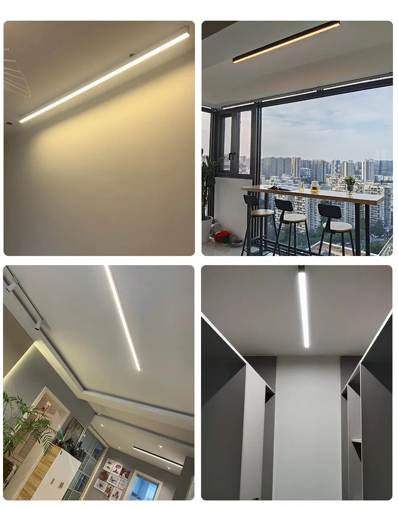 Luces de techo para balcón, lámpara LED de tira larga para pasillo, dormitorio, comedor, sala de estar, guardarropa, lámpara de techo, decoración de cocina de isla