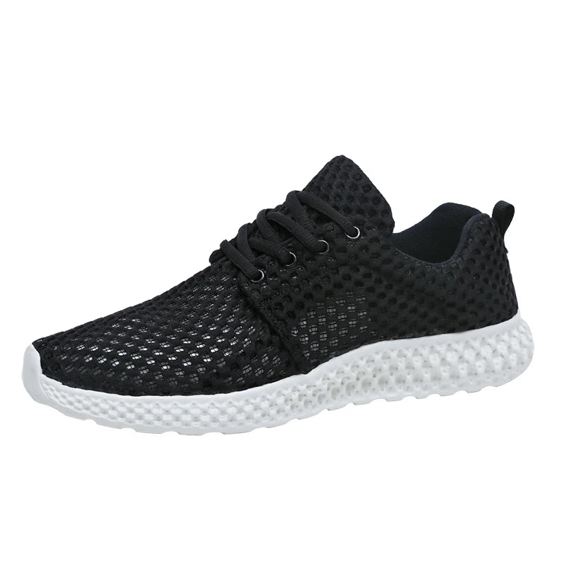 Men's Road Running Shoes Sneakers Track Trail-running Shoes Jogger Running Minimal Hollow Out Air Hole Breathable Stretch Fabric