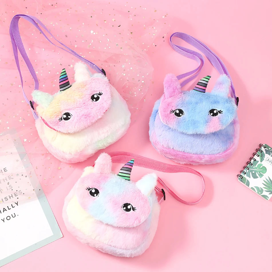 Mochila escolar de dibujos animados de unicornios para niñas, morral 3D de piel de viaje, bonito, regalo para niños