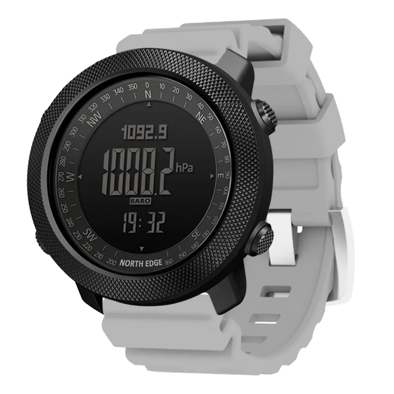 NORTH EDGE-reloj Digital deportivo para hombre, horas para correr, nadar, militar, altímetro, barómetro, brújula, resistente al agua, 50m