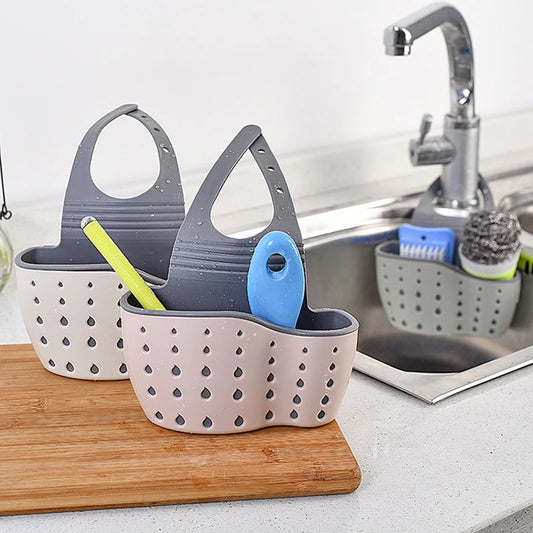 Soporte para fregadero de cocina, escurridor colgante, estante ajustable para esponja y jabón, organizador, soporte para grifo de baño, accesorios de cocina
