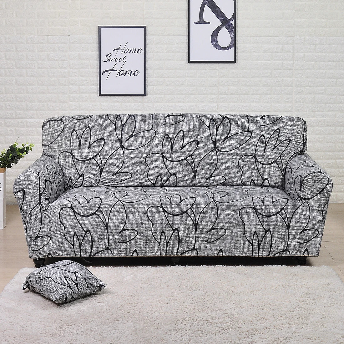 Funda de sofá de 1 pieza, funda de sofá elástica estampada/impresa para sofá esquinero de sala de estar, funda de sofá en forma de L