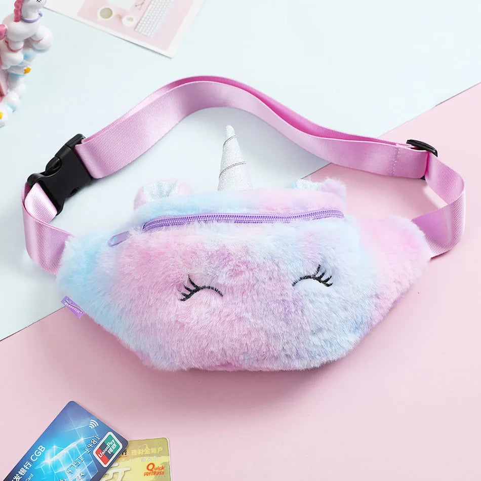 Mochila escolar de dibujos animados de unicornios para niñas, morral 3D de piel de viaje, bonito, regalo para niños