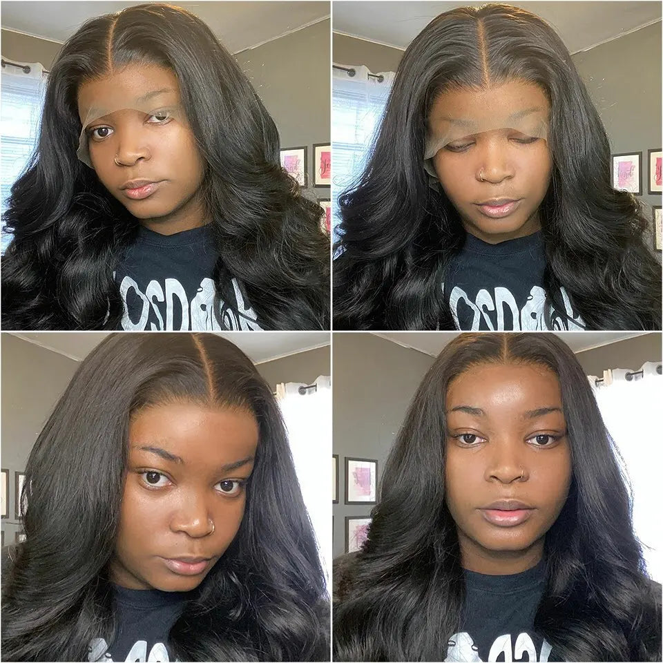 Pelucas de cabello humano con encaje Frontal transparente para mujer, cuerpo ondulado de 30 pulgadas, 13x4, 13x6, Hd, cierre 5x5, peluca Frontal de encaje prearrancada