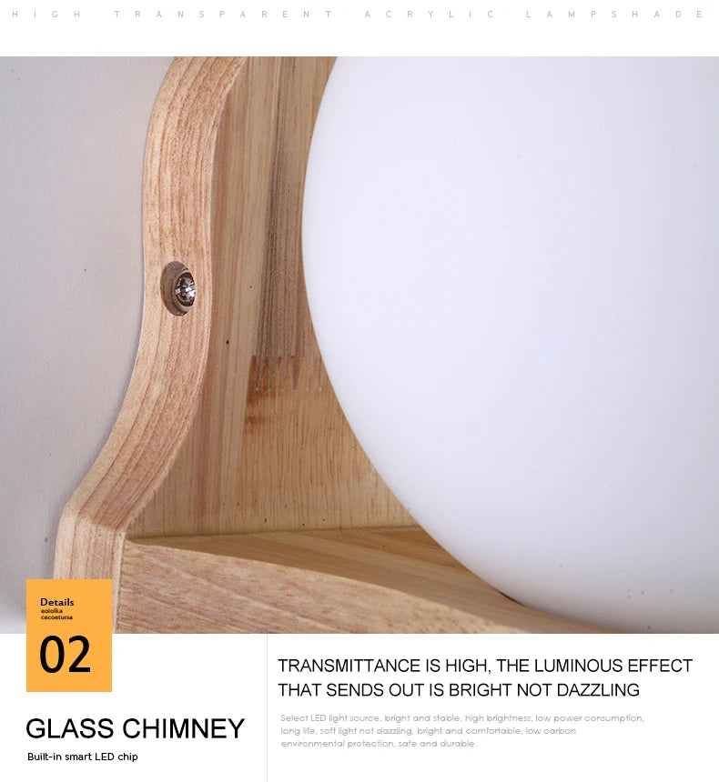 Lámparas de pared LED modernas, luces de madera para dormitorio, mesita de noche, escaleras, pasillo, aplique de iluminación montado Interior, accesorios de iluminación para decoración del hogar