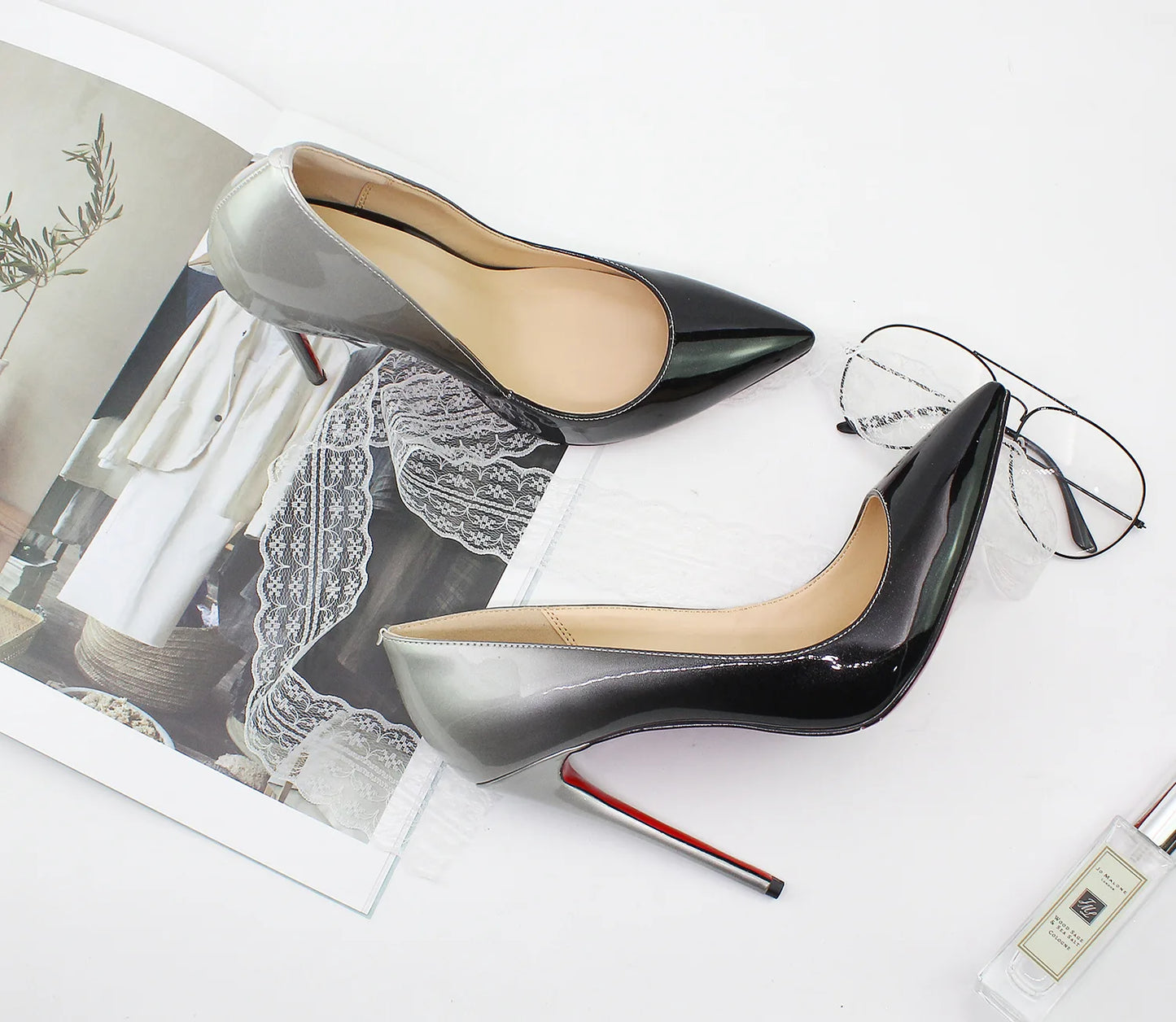 Women's Thin Heels Summer Autumn Sandals 2024 New Light Weight Plus Size Pointed Toe Super High Fashion Party Pumps