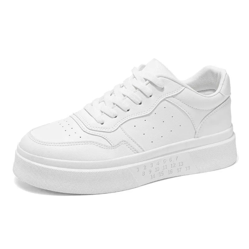 YF New Style Men's Shoes Small White Shoes Breathable and Versatile  Version Pure White Men's Sports  Leisure Board Shoes