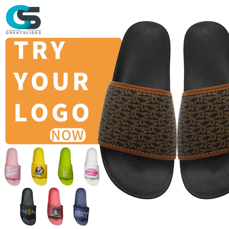 Greatslides Slippers for Wholesale Custom Slides Women Men,Fashion Sandals Women 2024 Pvc Bathroom Slipper