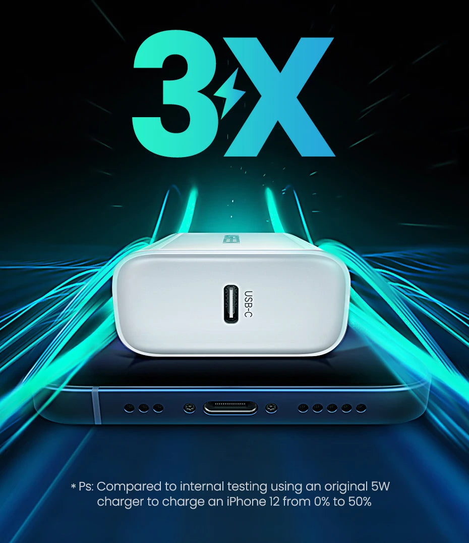 UGREEN Quick Charge 4,0 3,0 QC PD cargador 20W QC4.0 QC3.0 USB tipo C cargador rápido para iPhone 17 16 15 Pro Xiaomi teléfono PDCharger
