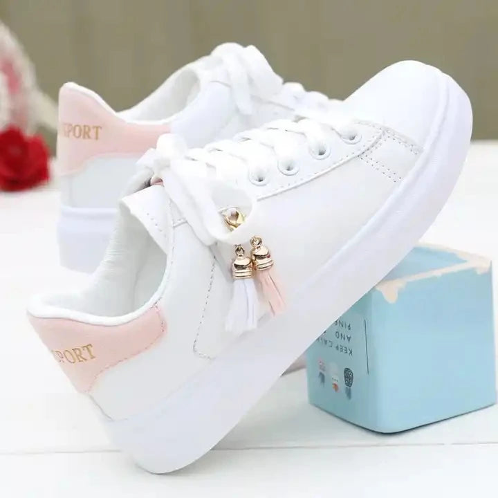 Custom White Flat Shoes Women Fashion Sneakers Casual Shoes 35-40 for Women