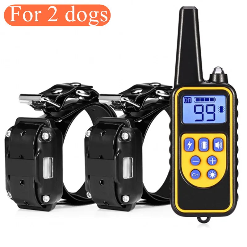 Collar de entrenamiento eléctrico para perros, Collar impermeable para corteza de perro, mascota con Control remoto, dispositivo antiladridos recargable, perros de todos los tamaños