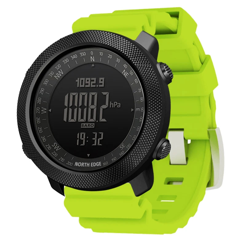 NORTH EDGE-reloj Digital deportivo para hombre, horas para correr, nadar, militar, altímetro, barómetro, brújula, resistente al agua, 50m