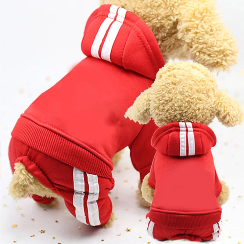 Ropa para perros Adidog, monos gruesos para perros, ropa de invierno para perros pequeños, mono para cachorros, traje de chándal para Yorkie