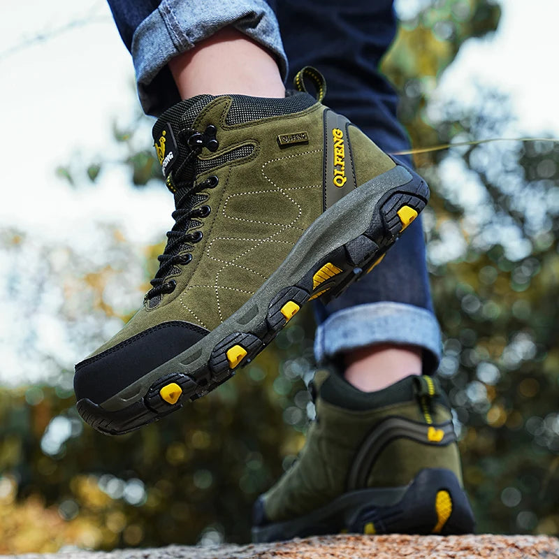 Unisex Trekking Walking Shoes High Top Outdoor Hiking Shoes Big Size 36-47
