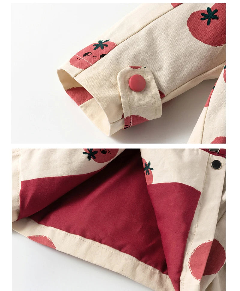 Abrigo cortavientos con estampado para niños y niñas, chaqueta con capucha, ropa de 1 a 7 años, novedad, primavera y otoño