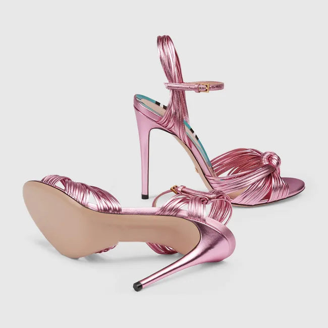 Woven Braid Open Toe Mules Trending  Lace up Fashion Lady Shoes  Strappy Sepatu Heels for Women