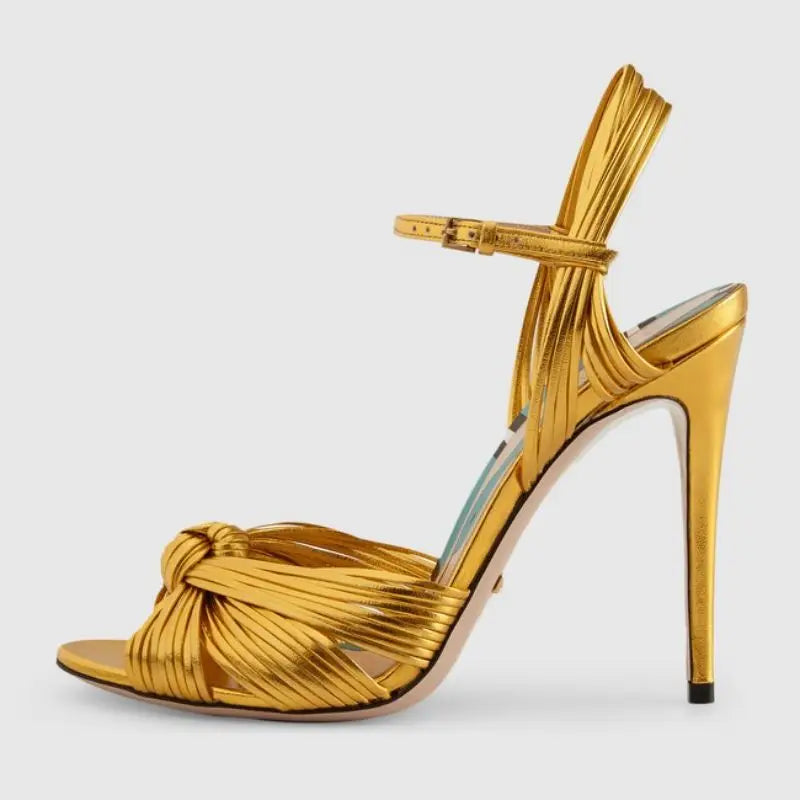 Woven Braid Open Toe Mules Trending  Lace up Fashion Lady Shoes  Strappy Sepatu Heels for Women