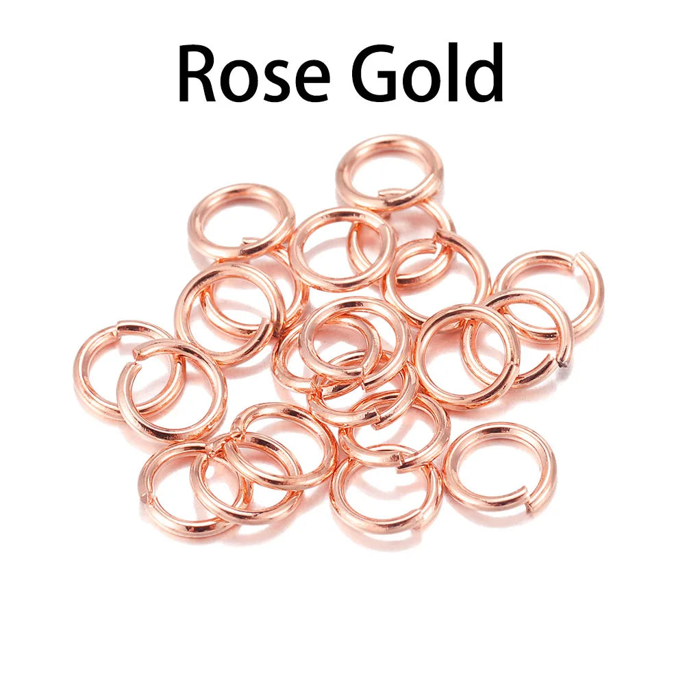 50-200 unids/lote 3-20mm anillos de salto conectores de anillos divididos para joyería Diy encontrar accesorios suministros al por mayor
