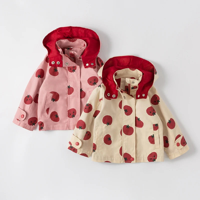 Abrigo cortavientos con estampado para niños y niñas, chaqueta con capucha, ropa de 1 a 7 años, novedad, primavera y otoño