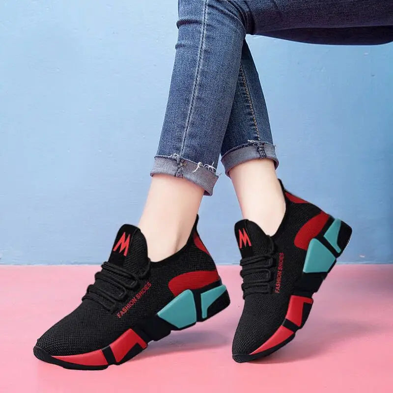2022 New Fashion Lightweight Breathable Anti-skid Women's Flat Casual Sneakers