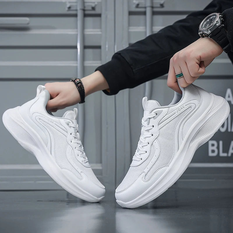 Men's Casual Sporty Sneakers Large Size MD Sole Breathable Mesh Upper New Cross-Border Walking and Running Sports Shoes