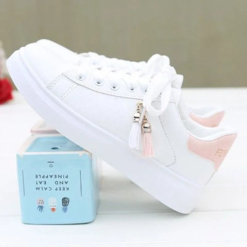 Custom White Flat Shoes Women Fashion Sneakers Casual Shoes 35-40 for Women