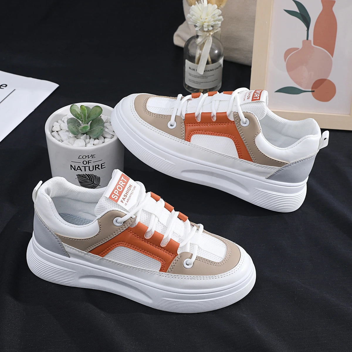 High Quality Women Shoes Hot Design Wholesale Fashion Sneakers Chunky Sneaker Thick Bottom Shoe Casual Couple Sport Walking Shoe
