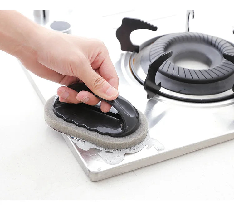 Utensilios de cocina, esponja mágica de limpieza, herramientas de cocina, cepillo de descontaminación fuerte con mango, accesorios de baño y cocina