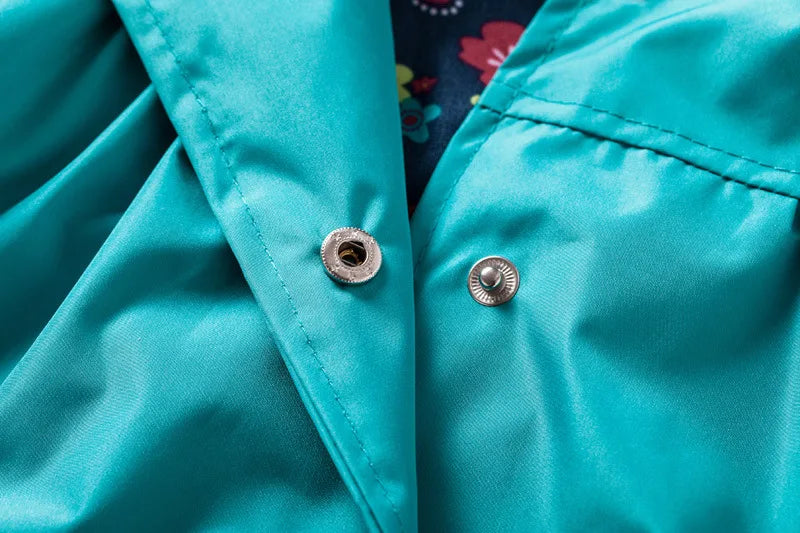 Chaqueta impermeable de flores para niñas, abrigo rompevientos con capucha, impermeable informal, ropa para niños de 2 a 6 años, otoño