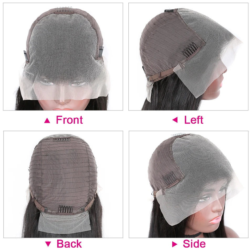 Pelucas de cabello humano con encaje Frontal transparente para mujer, cuerpo ondulado de 30 pulgadas, 13x4, 13x6, Hd, cierre 5x5, peluca Frontal de encaje prearrancada