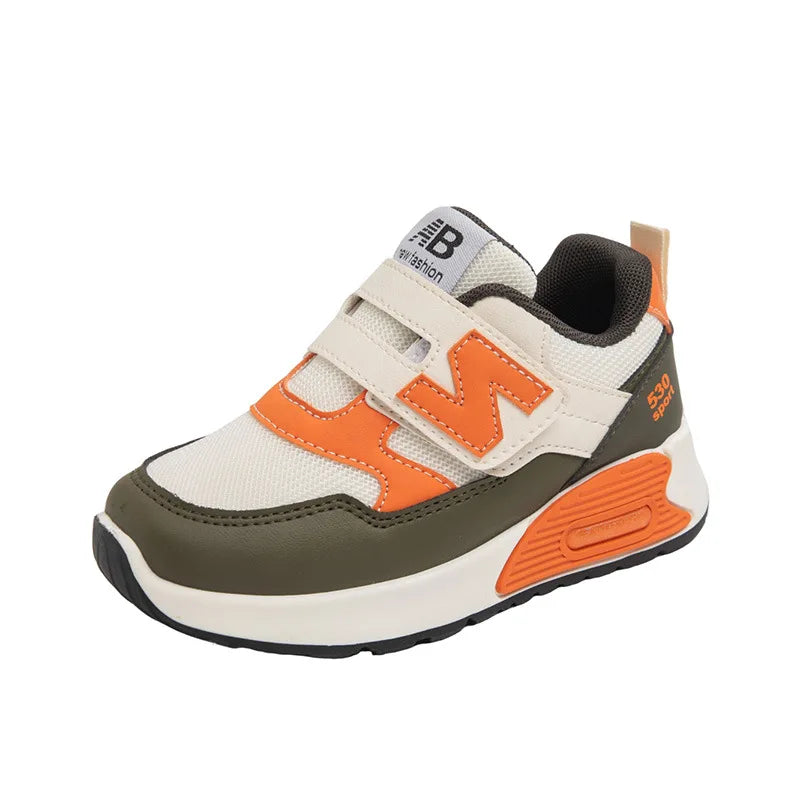 2025 Autumn New Boys and Girls Mesh Sneaker Soft Bottom Non-Slip Breathable Casual Shoes All-Match with Slip-On Closure